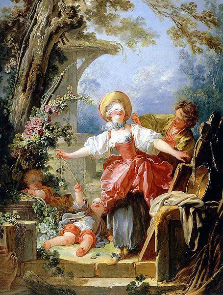 Jean-Honore Fragonard The Blind man bluff game Germany oil painting art